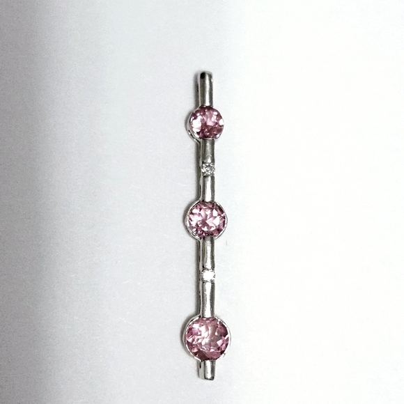 Pink TOPAZ & Diamond Platinum Journey pendant - Picture 9 of 10